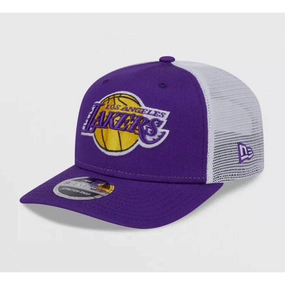 New Era Los Angeles‎ Lakers SnapBack Hat 9Seventy Adjustable Cap Purple Gold New